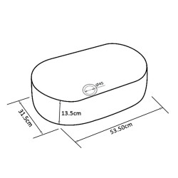 UMYWALKA NABLATOWA CERAMICZNA OWALNA NAVI-WH-535 BIAŁY NAVI-WH-535