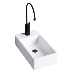 UMYWALKA NABLATOWA CERAMICZNA POSTOKĄTNA LUCY-WH-460 BIAŁA LUCY-WH-460