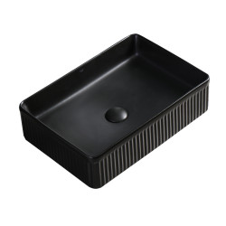 UMYWALKA NABLATOWA CERAMICZNA PROSTOKĄTNA AURA-MTB-500 CZARNY MAT AURA-MTB-500