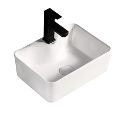 UMYWALKA NABLATOWA CERAMICZNA PROSTOKĄTNA ELISE-WH-410 BIAŁA ELISE-WH-410