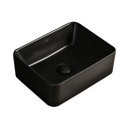 UMYWALKA NABLATOWA CERAMICZNA PROSTOKĄTNA LUXO-MTB-410 CZARNY MAT LUXO-MTB-410