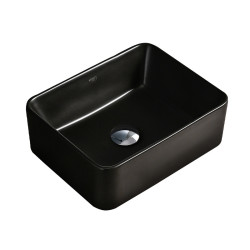 UMYWALKA NABLATOWA CERAMICZNA PROSTOKĄTNA LUXO-MTB-410 CZARNY MAT LUXO-MTB-410