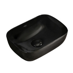 UMYWALKA NABLATOWA CERAMICZNA PROSTOKĄTNA MILO-BL-370 CZARNA MILO-BL-370