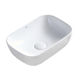 UMYWALKA NABLATOWA CERAMICZNA PROSTOKĄTNA MILO-WH-370 BIAŁA MILO-WH-370