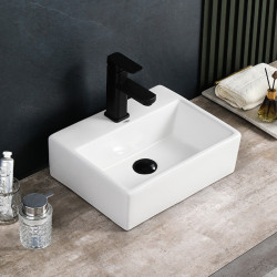UMYWALKA NABLATOWA CERAMICZNA PROSTOKĄTNA VIVA-WH-400 BIAŁA VIVA-WH-400