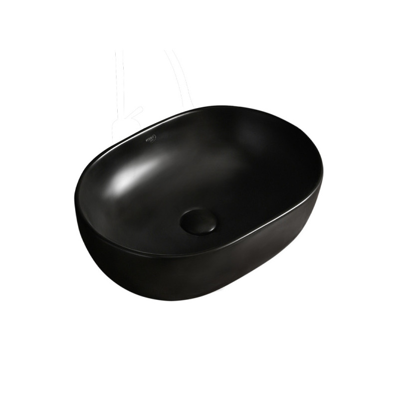 UMYWALKA NABLATOWA CERAMICZNA OWALNA NEO-MTB-480 CZARNY MAT NEO-MTB-480
