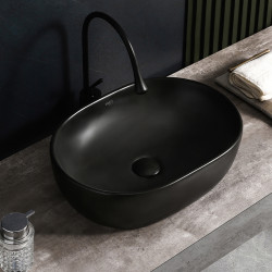 UMYWALKA NABLATOWA CERAMICZNA OWALNA NEO-MTB-480 CZARNY MAT NEO-MTB-480