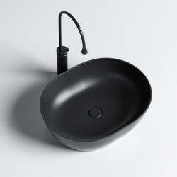 UMYWALKA NABLATOWA CERAMICZNA OWALNA NEO-MTB-480 CZARNY MAT NEO-MTB-480
