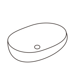 UMYWALKA NABLATOWA CERAMICZNA OWALNA NEO-MTB-480 CZARNY MAT NEO-MTB-480