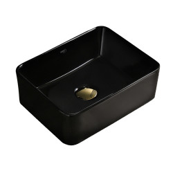 UMYWALKA NABLATOWA CERAMICZNA PROSTOKĄTNA LUXO-BL-410 CZARNY LUXO-BL-410