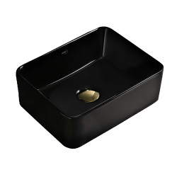 UMYWALKA NABLATOWA CERAMICZNA PROSTOKĄTNA LUXO-BL-410 CZARNY LUXO-BL-410