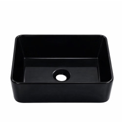 UMYWALKA NABLATOWA CERAMICZNA PROSTOKĄTNA LUXO-BL-410 CZARNY LUXO-BL-410