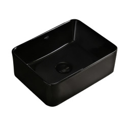 UMYWALKA NABLATOWA CERAMICZNA PROSTOKĄTNA LUXO-BL-410 CZARNY LUXO-BL-410
