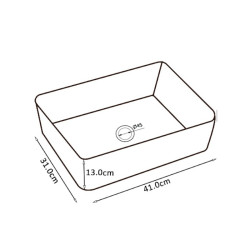 UMYWALKA NABLATOWA CERAMICZNA PROSTOKĄTNA LUXO-BL-410 CZARNY LUXO-BL-410