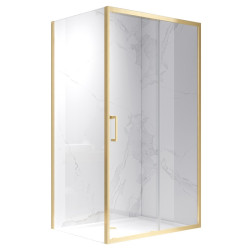KABINA PRYSZNICOWA PROSTOKĄTNA KZ103A ZŁOTA SZCZOTKOWANA 100x80 CM KZ103A-GL-BR-100X80