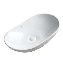 UMYWALKA NABLATOWA CERAMICZNA OWALNA LAVI-WH-625 BIAŁA LAVI-WH-625