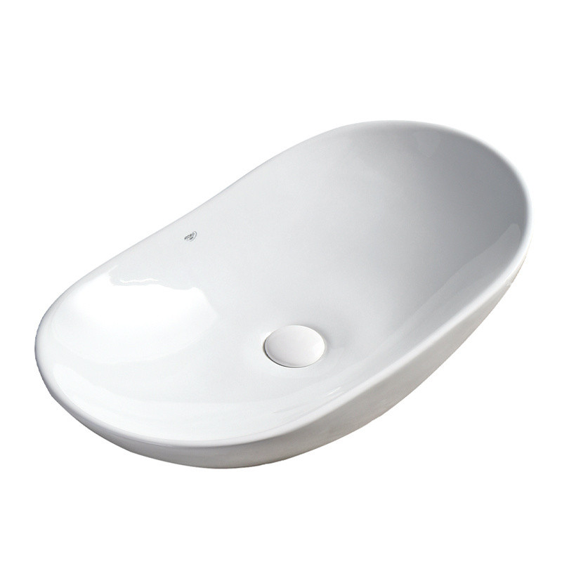 UMYWALKA NABLATOWA CERAMICZNA OWALNA LAVI-WH-625 BIAŁA LAVI-WH-625