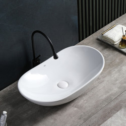 UMYWALKA NABLATOWA CERAMICZNA OWALNA LAVI-WH-625 BIAŁA LAVI-WH-625