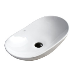 UMYWALKA NABLATOWA CERAMICZNA OWALNA LAVI-WH-625 BIAŁA LAVI-WH-625