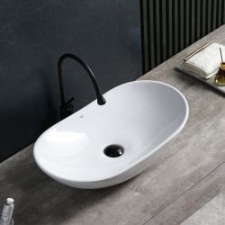 UMYWALKA NABLATOWA CERAMICZNA OWALNA LAVI-WH-625 BIAŁA LAVI-WH-625
