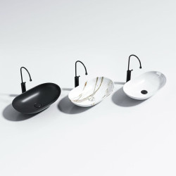UMYWALKA NABLATOWA CERAMICZNA OWALNA LAVI-WH-625 BIAŁA LAVI-WH-625