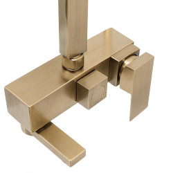 BATERIA PRYSZNICOWA ŁAZIENKOWA Z DESZCZOWNICĄ F170C ZŁOTA SZCZOTKOWANA F170C-GL-BR