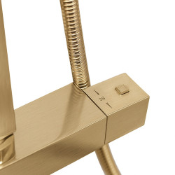 BATERIA PRYSZNICOWA Z TERMOSTATEM DESZCZOWNICĄ T153 ZŁOTA SZCZOTKOWANA T153-GL-BR