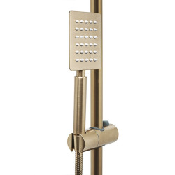 BATERIA PRYSZNICOWA Z TERMOSTATEM I DESZCZOWNICĄ T151-GL-BR ZŁOTA SZCZOTKOWANA T151-GL-BR