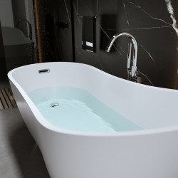 WANNA WOLNOSTOJĄCA FORTE 520B BIAŁA PRZELEW CHROM 160x75 CM FORTE-520B-160X75