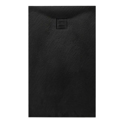 BRODZIK PRYSZNICOWY KAMIENNY PROSTOKĄTNY SLIMRIKO CZARNY 130x90 CM RIKO-BL-130X90