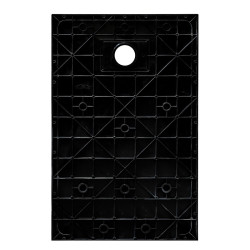 BRODZIK PRYSZNICOWY KAMIENNY PROSTOKĄTNY SLIMRIKO CZARNY 130x90 CM RIKO-BL-130X90