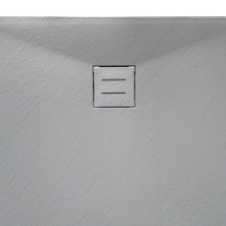 BRODZIK PRYSZNICOWY KAMIENNY PROSTOKĄTNY SLIM RIKO SZARY 90x80 CM RIKO-GR-90X80