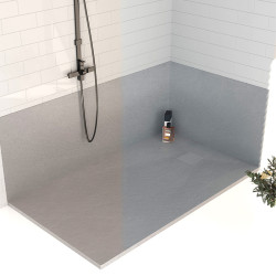 BRODZIK PRYSZNICOWY KAMIENNY PROSTOKĄTNY SLIM RIKO SZARY 140x90 CM RIKO-GR-140X90