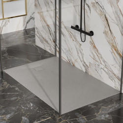 BRODZIK PRYSZNICOWY KAMIENNY PROSTOKĄTNY SLIM RIKO SZARY 120x80 CM RIKO-GR-120X80