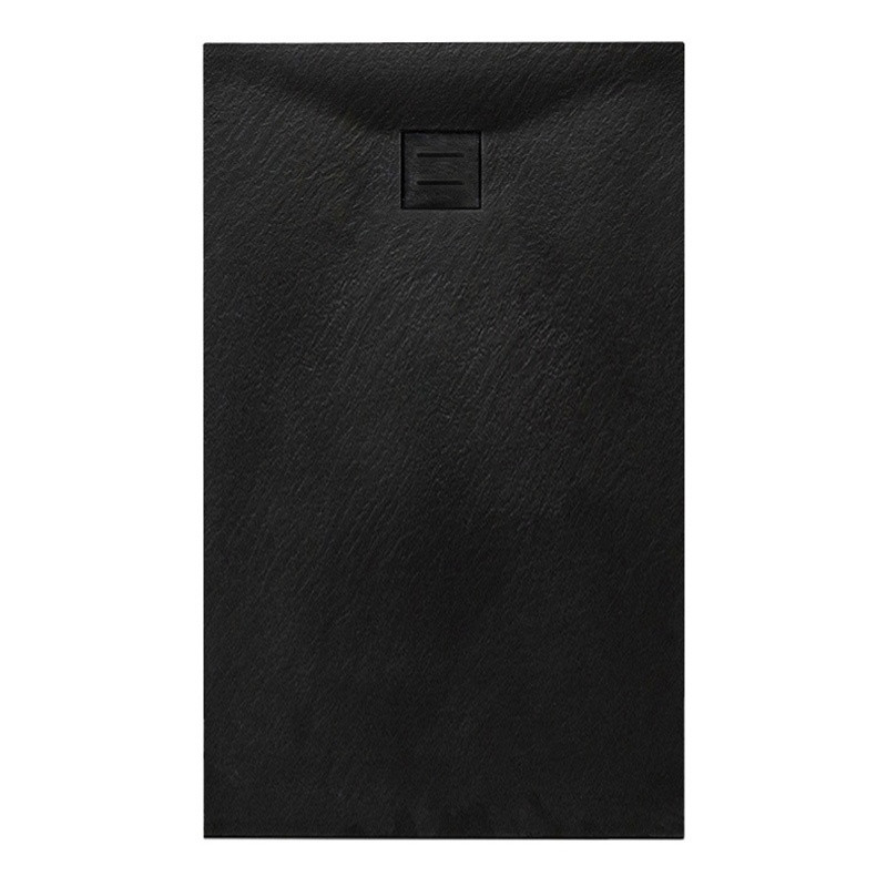 BRODZIK PRYSZNICOWY KAMIENNY PROSTOKĄTNY SLIM RIKO CZARNY 150x90 CM RIKO-BL-150X90