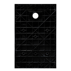 BRODZIK PRYSZNICOWY KAMIENNY PROSTOKĄTNY SLIM RIKO CZARNY 150x90 CM RIKO-BL-150X90