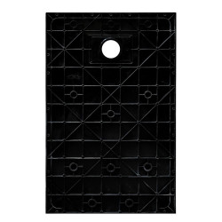 BRODZIK PRYSZNICOWY KAMIENNY PROSTOKĄTNY SLIM RIKO CZARNY 150x80 CM RIKO-BL-150X80