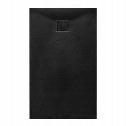 BRODZIK PRYSZNICOWY KAMIENNY PROSTOKĄTNY SLIM RIKO CZARNY 120x90 CM RIKO-BL-120X90