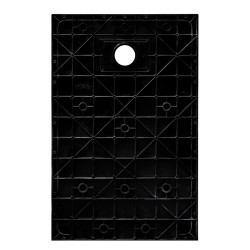 BRODZIK PRYSZNICOWY KAMIENNY PROSTOKĄTNY SLIM RIKO CZARNY 120x90 CM RIKO-BL-120X90