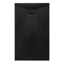 BRODZIK PRYSZNICOWY KAMIENNY PROSTOKĄTNY SLIM RIKO CZARNY 110x70 CM RIKO-BL-110X70