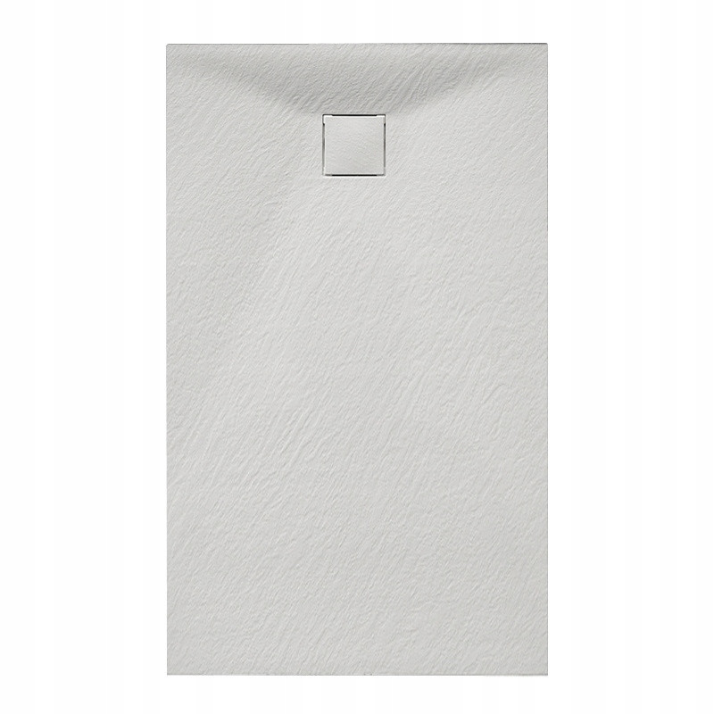BRODZIK PRYSZNICOWY KAMIENNY PROSTOKĄTNY SLIM RIKO BIAŁY 90x80 CM RIKO-WH-90X80