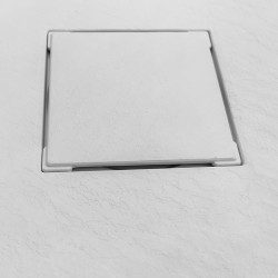 BRODZIK PRYSZNICOWY KAMIENNY PROSTOKĄTNY SLIM RIKO BIAŁY 90x80 CM RIKO-WH-90X80