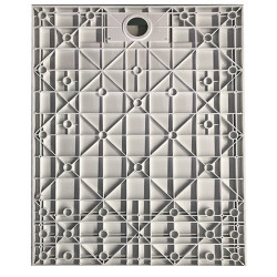 BRODZIK PRYSZNICOWY KAMIENNY PROSTOKĄTNY SLIM RIKO BIAŁY 90x80 CM RIKO-WH-90X80