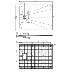 BRODZIK PRYSZNICOWY KAMIENNY PROSTOKĄTNY SLIM RIKO BIAŁY 120x90 CM RIKO-WH-120X90