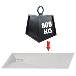 BRODZIK PRYSZNICOWY KAMIENNY PROSTOKĄTNY SLIM RIKO BIAŁY 110x70 CM RIKO-WH-110X70