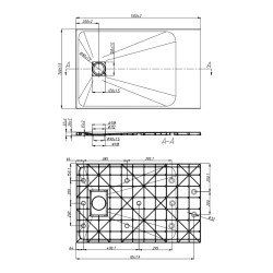 BRODZIK PRYSZNICOWY KAMIENNY PROSTOKĄTNY SLIM RIKO BIAŁY 110x70 CM RIKO-WH-110X70