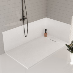 BRODZIK PRYSZNICOWY KAMIENNY PROSTOKĄTNY SLIM MIKO BIAŁY 120x80 CM MIKO-WH-120X80