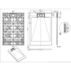 BRODZIK PRYSZNICOWY KAMIENNY PROSTOKĄTNY SLIM MIKO BIAŁY 120x80 CM MIKO-WH-120X80