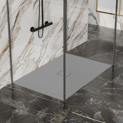 BRODZIK PRYSZNICOWY KAMIENNY PROSTOKĄTNY SLIM JUKO SZARY 120x100 CM JUKO-GR-120X100