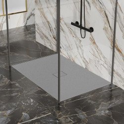 BRODZIK PRYSZNICOWY KAMIENNY PROSTOKĄTNY SLIM JUKO SZARY 120x100 CM JUKO-GR-120X100